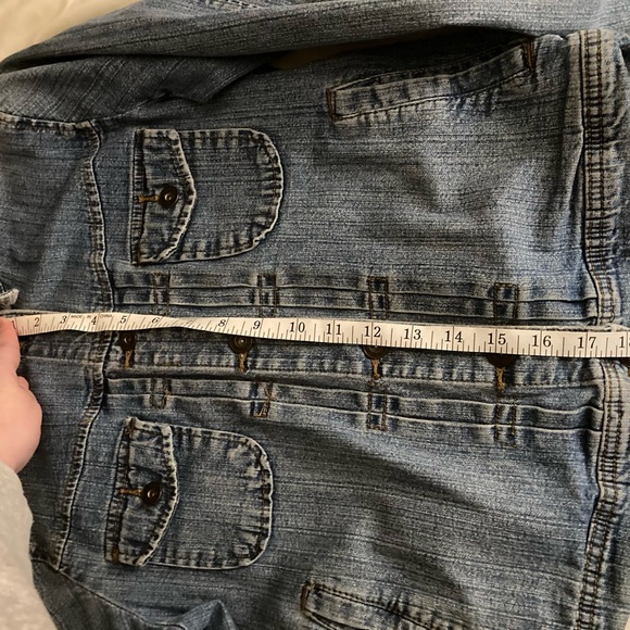 St John's Bay blue denim jacket button down in size large - Picture 11 of 15